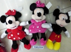 Plüsch Mickey/Minnie rot/rosa Maus 38cm