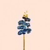 Orchidee x 11, blau, H97cm (1 Stiel)