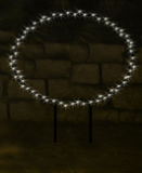 Dekosilhouette Kreis S mit 88 LED, warm white & anthrazit-metallic, Ø55xH80cm