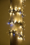 Cluster-Lichterkette mit 288 LED, ice & warm white, L240cmdavon 240 warm white LED und 48 ice white funkelnde LEDmit Outdoortrafo