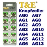 AG7 Knopfzellen T&E 10er Streifen