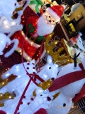 LED Rentier Schlitten mit Santa
